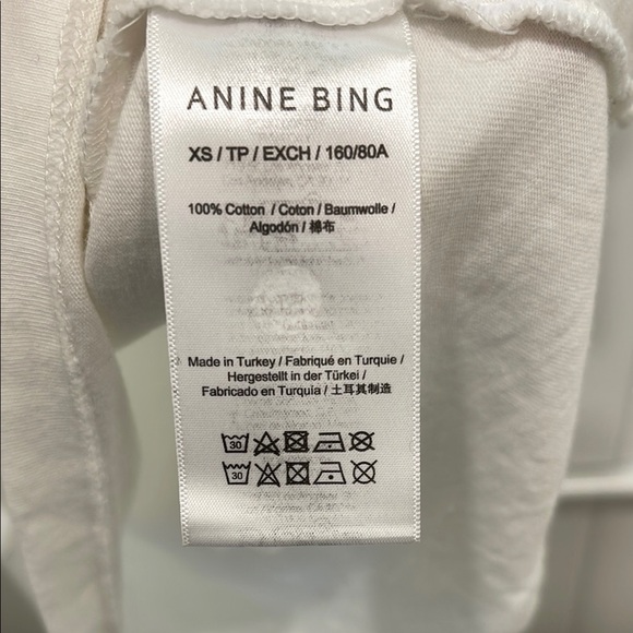 Anine Bing White Graphic T-Shirt - Picture 2 of 3